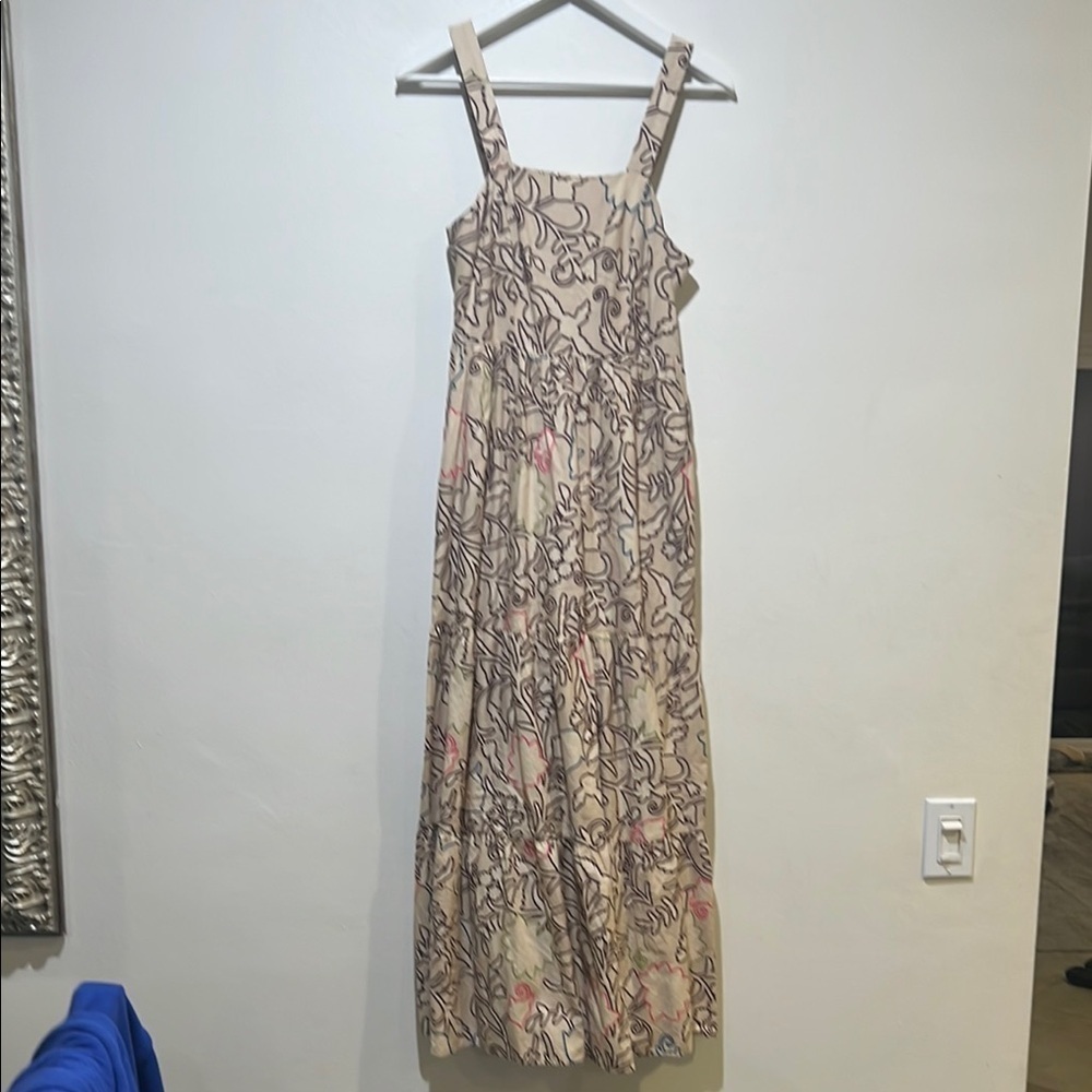 KNOX ROSE XS Maxi Dress with Adjustable Straps and tiered layers